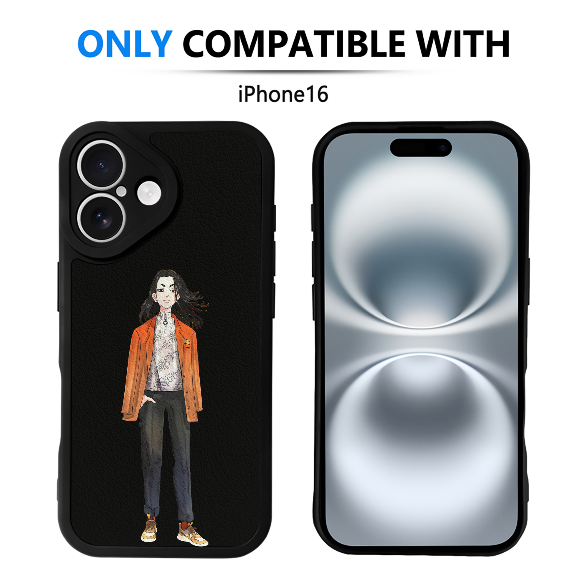 （画像用） 東京リベンジャーズ Tokyo Revengers 【iPhone 16シリーズ対応】シリコンスマホケース（レザー調） 材質：シリコン